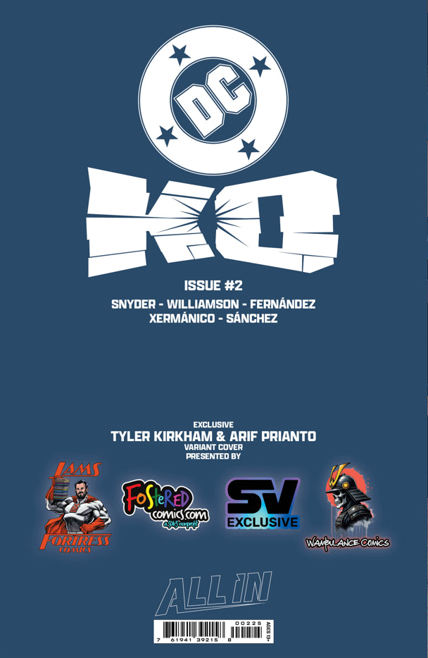 FOSTERED COMICS EXCLUSIVE - DC K.O. #2, TYLER KIRKHAM CARDSTOCK VARIANT